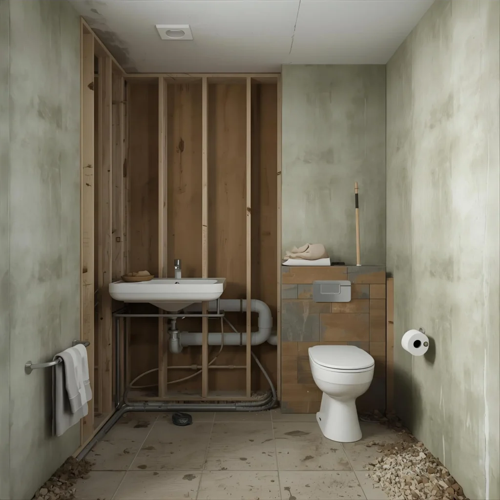 Punkty kanalizacyjne w łazience