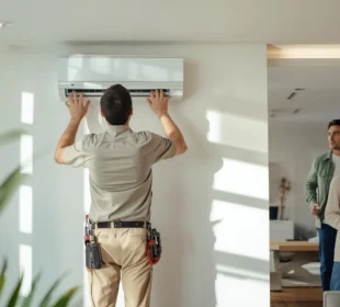 instalacja klimatyzacji w domu – jednostka wewnętrzna na ścianie