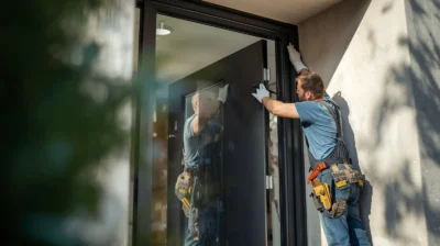 Nowoczesne drzwi wejściowe w eleganckim domu – przykład, dlaczego warto wymieniać drzwi