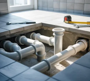 Instalacja kanalizacyjna – nowoczesne rury PVC w domu jednorodzinnym