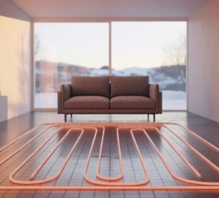 Nowoczesne ogrzewanie elektryczne w salonie