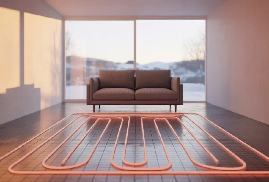 Nowoczesne ogrzewanie elektryczne w salonie