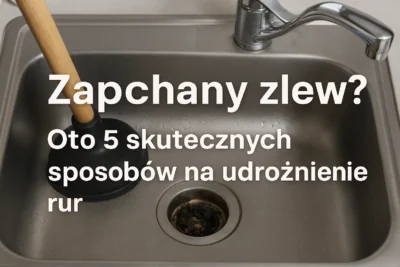 Zapchany zlew w kuchni