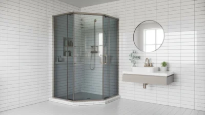 Kabina prysznicowa w małej i dużej łazience