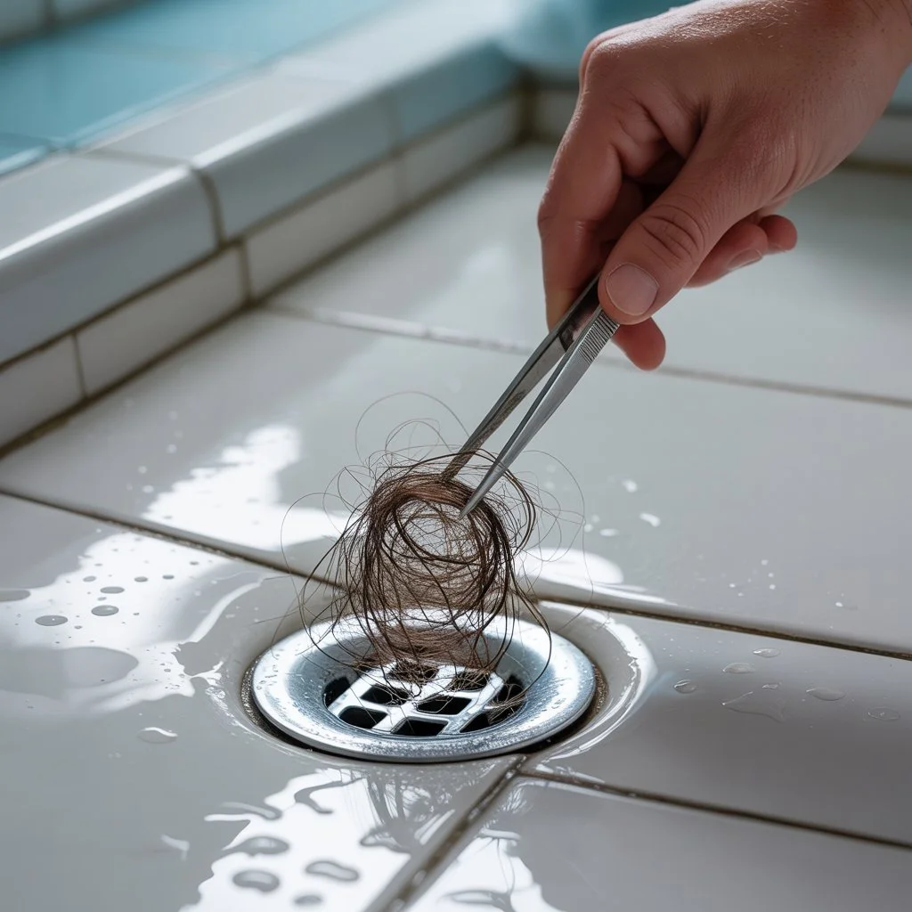 odetkanie prysznica i odpływu w łazience 