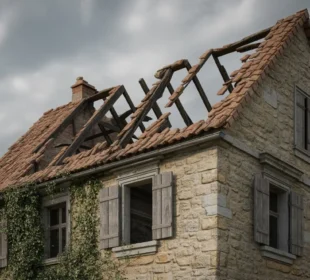Dach w starszym domu