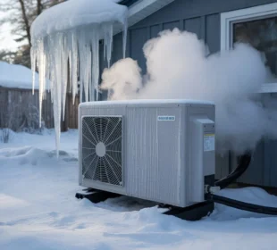 Pompa ciepła pracująca w silnym mrozie - pompa ciepła zimą