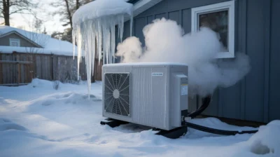 Pompa ciepła pracująca w silnym mrozie - pompa ciepła zimą